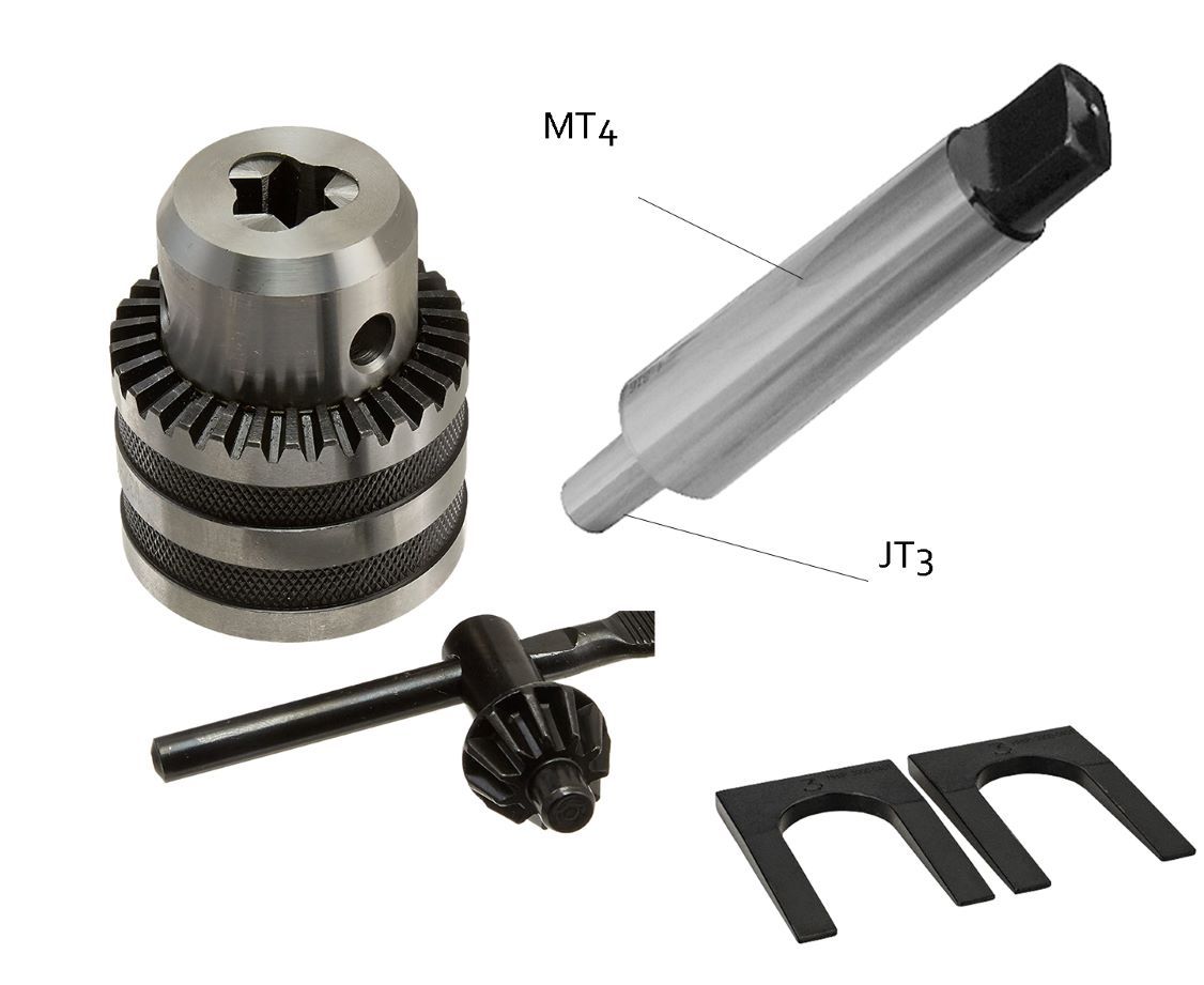 3/4" JT3 DRILL CHUCK WITH KEY,MT4 ARBOR & JT3 CHUCK WEDGES (9999-0026)
