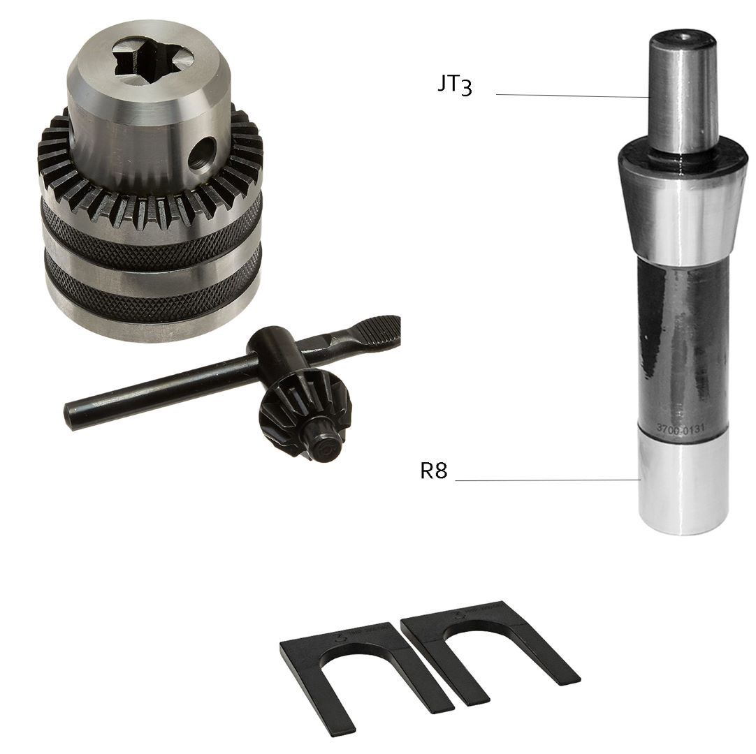 3/4" JT3 DRILL CHUCK WITH KEY,R8 ARBOR & JT3 CHUCK WEDGES (9999-0027)