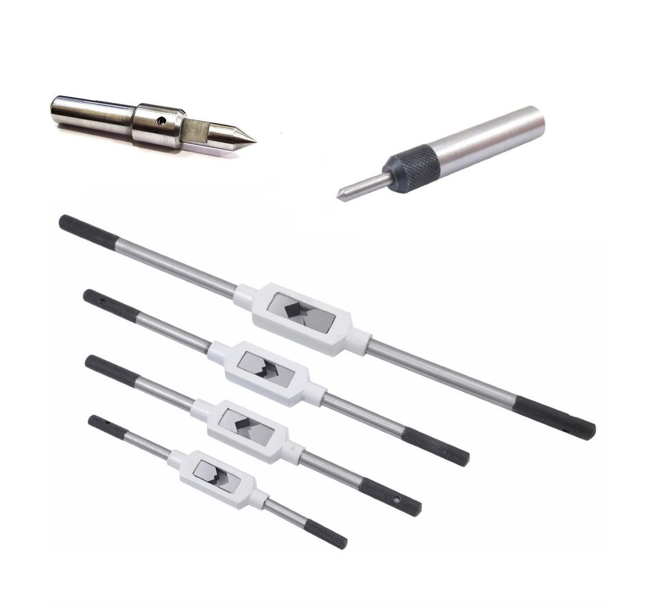 SPRING LOADED TAP GUIDES & 4 PIECE TAP & REAMER WRENCH SET (9999-0038)