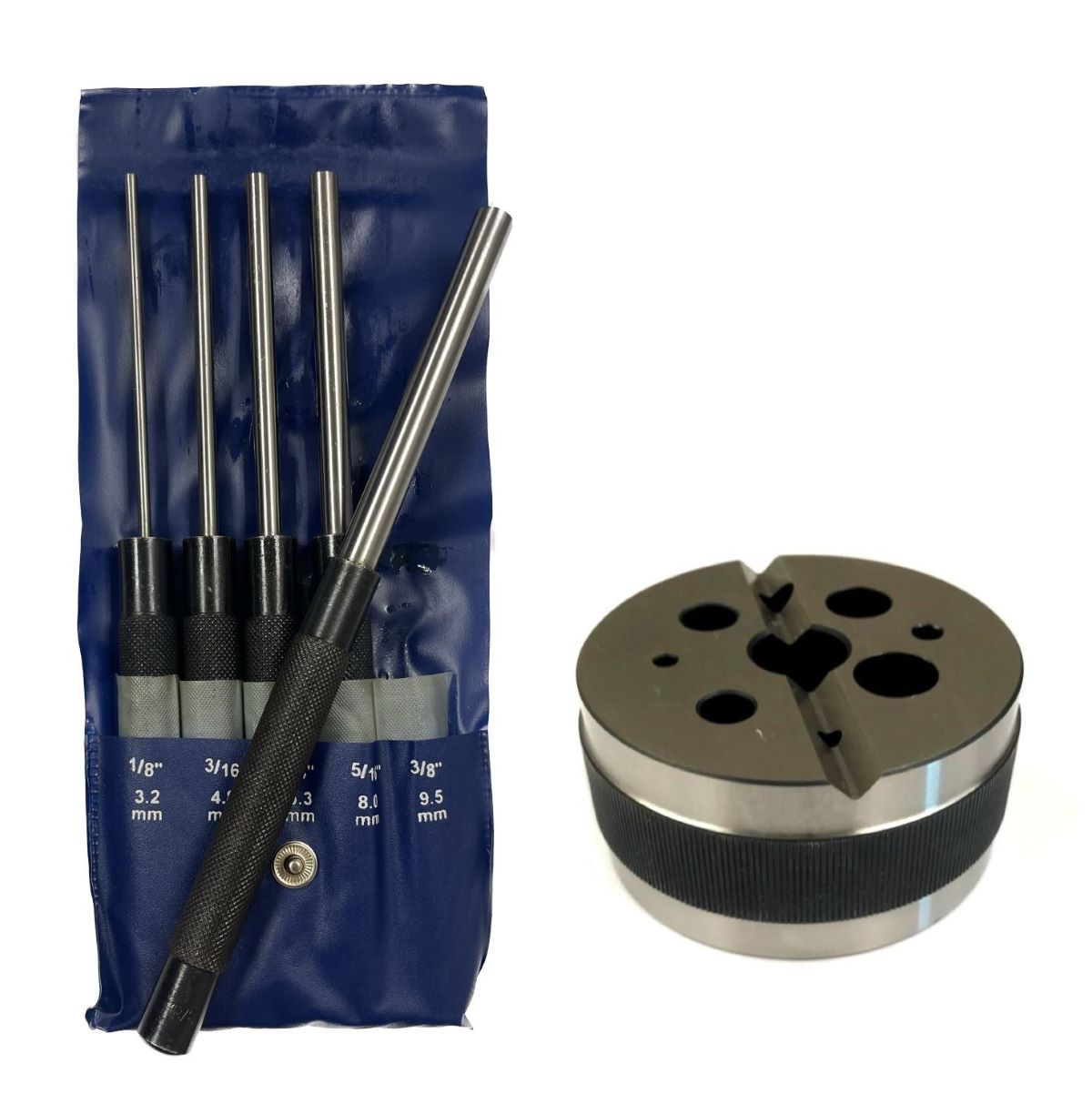 MACHINISTS' BENCH BLOCK & 5 PC EXTRA-LONG DRIVE PIN PUNCH SET (9999-0048)